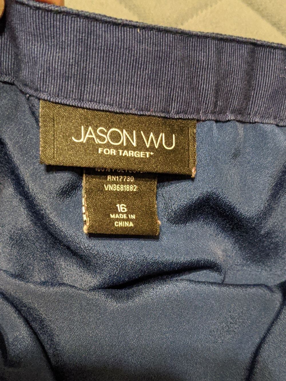 Jason Wu for Target Women's Navy Blue Floral Pleated Skirt Size 16 - Picture 10 of 10